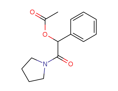 Molecular Structure of 73200-21-2 (1-[(ACETYLOXY)PHENYLACETYL]-PYRROLIDINE)