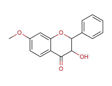 Molecular Structure of 1621-57-4 (4H-1-Benzopyran-4-one, 2,3-dihydro-3-hydroxy-7-methoxy-2-phenyl-)