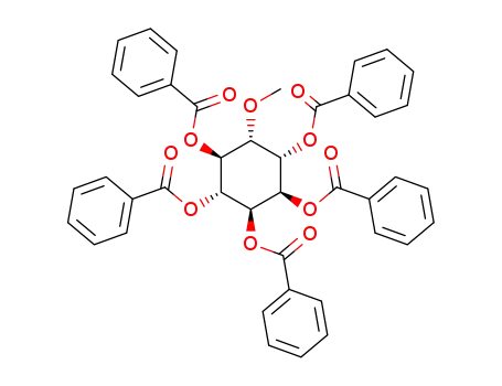 Molecular Structure of 73803-06-2 (L-1,3,4,5,6-penta-O-benzoyl-2-O-methyl-chiro-inositol)