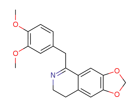Molecular Structure of 2221-44-5 (1,3-Dioxolo[4,5-g]isoquinoline,
5-[(3,4-dimethoxyphenyl)methyl]-7,8-dihydro-)