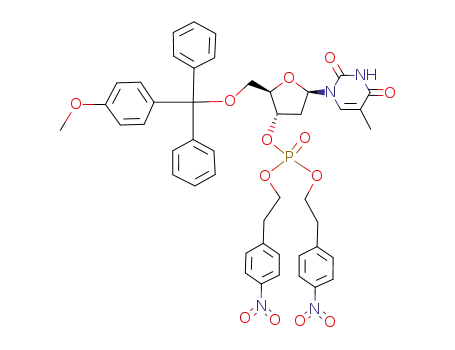 5'-O-(monomethoxytrityl)thimidine 3'-(bis<2-(p-nitrophenyl)ethyl>phosphate)