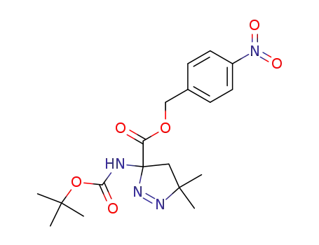 Molecular Structure of 123311-13-7 (N-Boc-3-amino-3-(4-nitrobenzyloxycarbonyl)-5,5-dimethyl-1-pyrazoline)