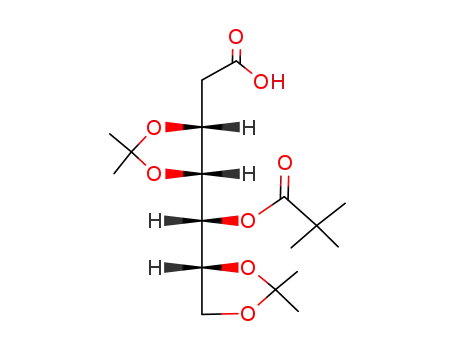 2-deoxy-3,4:6,7-di-O-isopropylidene-5-O-pivaloyl-D-manno-heptonic acid