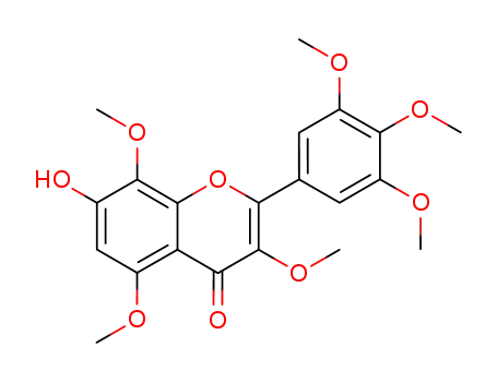 Molecular Structure of 110193-72-1 (7-hydroxy-3,3',4',5,5',8-hexamethoxyflavone)