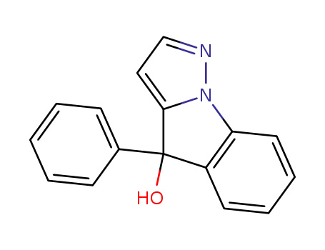 Molecular Structure of 72419-06-8 (4H-Pyrazolo[1,5-a]indol-4-ol, 4-phenyl-)