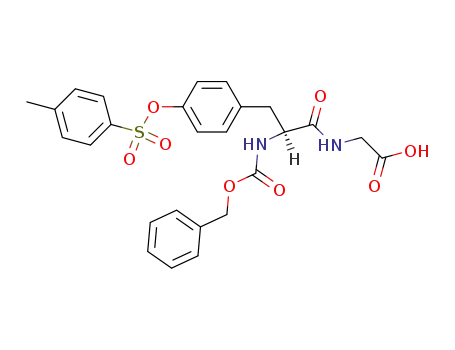 Molecular Structure of 106111-09-5 (Glycine,
N-[O-[(4-methylphenyl)sulfonyl]-N-[(phenylmethoxy)carbonyl]-L-tyrosyl]-)