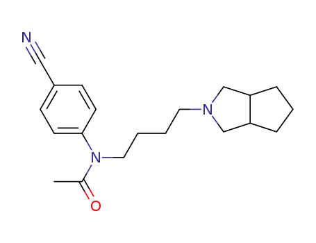 Molecular Structure of 862896-23-9 (N-(4-Cyanophenyl)-N-(4-hexahydrocyclopenta[c]pyrrol-2(1H)-ylbutyl)-acetamide)