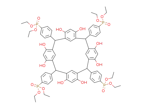 4,6,10,12,16,18,22,24-octahydroxy-2,8,14,20-tetrakis[4-(diethoxyphosphoryl)phenyl]pentacyclo[19.3.1.1<sup>3,7</sup>.1<sup>9,13</sup>.1<sup>15,19</sup>]octacosa-1<sup>(25)</sup>,3,5,7<sup>(28)</sup>,9,11,13<sup>(27)</sup>,15,17,19<sup>(26)</sup>,21,23-dodecaene