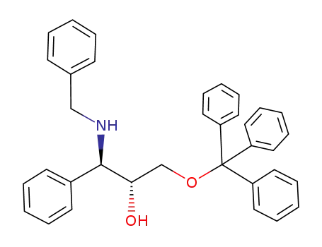Molecular Structure of 1016549-66-8 ((1R,2R)-1-(benzylamino)-1-phenyl-3-(trityloxy)propan-2-ol)
