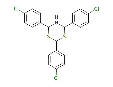 Molecular Structure of 22776-98-3 (4H-1,3,5-Dithiazine, 2,4,6-tris(4-chlorophenyl)dihydro-)