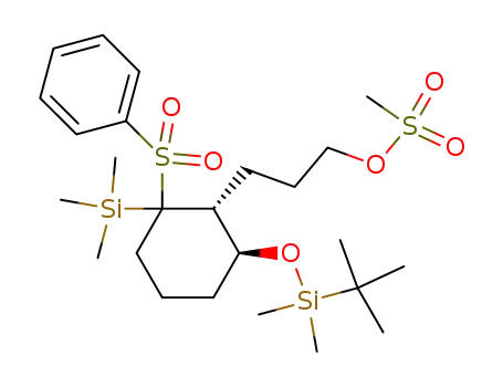 Methanesulfonic acid 3-[(1R,6S)-2-benzenesulfonyl-6-(tert-butyl-dimethyl-silanyloxy)-2-trimethylsilanyl-cyclohexyl]-propyl ester