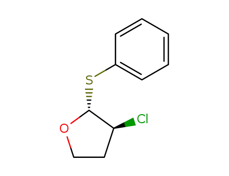 Molecular Structure of 61900-22-9 (Furan, 3-chlorotetrahydro-2-(phenylthio)-, cis-)