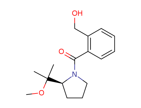 Pyrrolidine, 1-[2-(hydroxymethyl)benzoyl]-2-(1-methoxy-1-methylethyl)-, (S)-