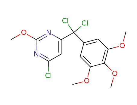 Molecular Structure of 143467-56-5 (4-chloro-6-[dichloro(3,4,5-trimethoxyphenyl)methyl]-2-methoxypyrimidine)