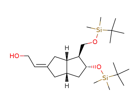 (Z)-2-((3aS,4S,5R,6aS)-5-(((tert-butyldimethylsilyl)oxy-4-(tert-butyldimethylsilyl)oxy)methyl)hexahydropentalen-2(1H)-ylidene)ethanol