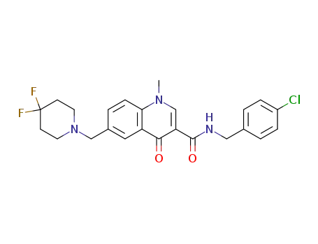 N-(4-chlorobenzyl)-6-[(4,4-difluoro-1-piperidinyl)methyl]-1-methyl-4-oxo-1,4-dihydro-3-quinolinecarboxamide