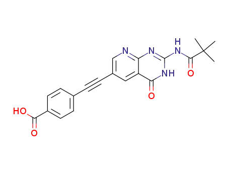 2-(pivaloylamino)-4-hydroxy-6-<(carboxyphenyl)ethynyl>pyrido<2,3-d>pyrimidine