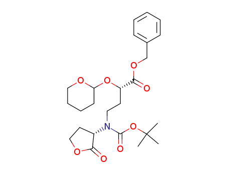 (S)-4-[tert-Butoxycarbonyl-((S)-2-oxo-tetrahydro-furan-3-yl)-amino]-2-(tetrahydro-pyran-2-yloxy)-butyric acid benzyl ester