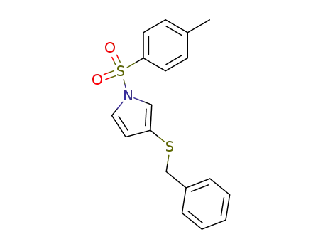 Molecular Structure of 89597-72-8 (1H-Pyrrole, 1-[(4-methylphenyl)sulfonyl]-3-[(phenylmethyl)thio]-)