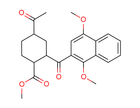 Cyclohexanecarboxylic acid,
4-acetyl-2-[(1,4-dimethoxy-2-naphthalenyl)carbonyl]-, methyl ester