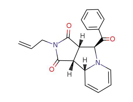 Molecular Structure of 88121-63-5 ((3aS,4S,9aR,9bR)-2-Allyl-4-benzoyl-3a,4,9a,9b-tetrahydro-pyrrolo[3,4-a]indolizine-1,3-dione)