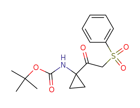 1-t-butyloxycarbonylamino-1-(2-phenylsulfone-1-oxoethyl)cyclopropane