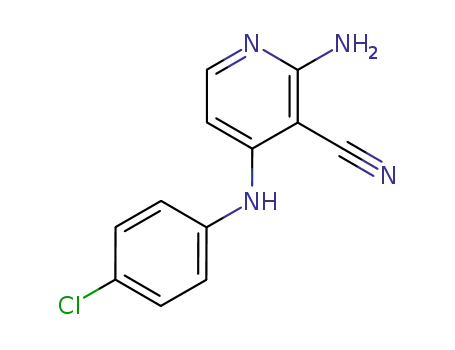 3-Pyridinecarbonitrile, 2-amino-4-((4-chlorophenyl)amino)-