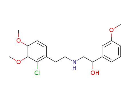 Molecular Structure of 67287-60-9 (Benzenemethanol,
a-[[[2-(2-chloro-3,4-dimethoxyphenyl)ethyl]amino]methyl]-3-methoxy-)