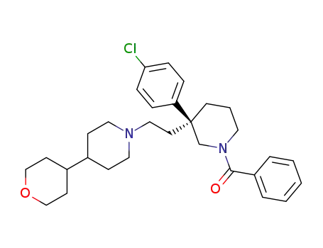 3(S)-1-Benzoyl-3-(4-chlorophenyl)-3-{2-[4-(tetrahydropyran-4-yl)piperidin-1-yl]ethyl}piperidine