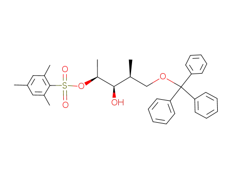 2,4,6-Trimethyl-benzenesulfonic acid (1S,2R,3S)-2-hydroxy-1,3-dimethyl-4-trityloxy-butyl ester