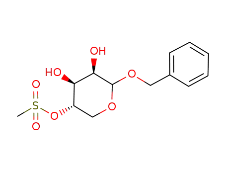 Molecular Structure of 18403-17-3 (benzyl 4-O-(methylsulfonyl)pentopyranoside)