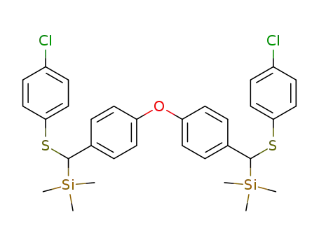 Molecular Structure of 112474-71-2 (4,4'-oxybis<phenyl(4-chlorophenylthio)methyl>trimethylsilane)