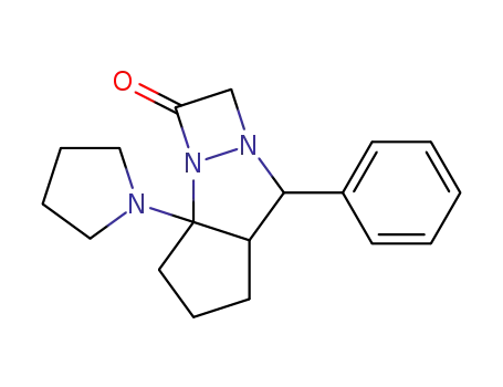 Molecular Structure of 80351-08-2 (6-Phenyl-2b-pyrrolidin-1-yl-hexahydro-2a,6a-diaza-cyclobuta[a]pentalen-2-one)