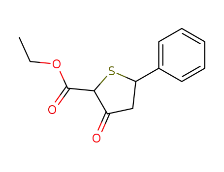 Molecular Structure of 80278-80-4 (2-Thiophenecarboxylic acid, tetrahydro-3-oxo-5-phenyl-, ethyl ester)