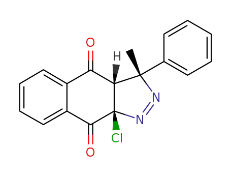 Molecular Structure of 118657-91-3 (3a,4,9,9a-tetrahydro-9a-chloro-exo-3-methyl-endo-3-phenyl-4,9-dioxo-3H-benz<f>indazole)