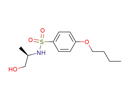 Molecular Structure of 202750-96-7 (N-(2-hydroxy-1R-methylethyl)-4-(n-butoxy)benzenesulfonamide)