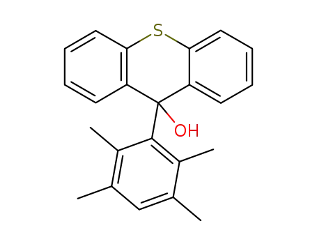 Molecular Structure of 90133-51-0 (9H-Thioxanthen-9-ol, 9-(2,3,5,6-tetramethylphenyl)-)