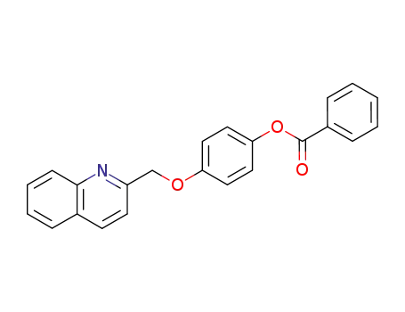Molecular Structure of 125439-41-0 (4-(2-quinolinylmethoxy)phenyl benzoate)
