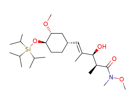 (E)-(2S,3S)-3-Hydroxy-5-((1R,3R,4R)-3-methoxy-4-triisopropylsilanyloxy-cyclohexyl)-2,4-dimethyl-pent-4-enoic acid methoxy-methyl-amide