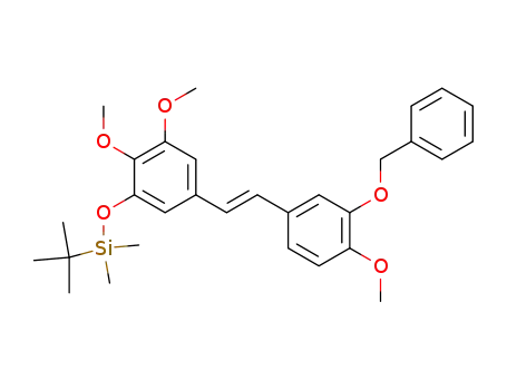 3-<(tert-butyldimethylsilyl)oxy>-3'-(benzyloxy)-4,4',5-trimethoxy-(E)-stilbene
