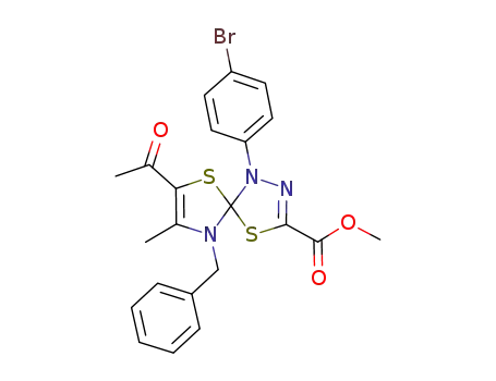 7-acetyl-9-benzyl-1-(4-bromophenyl)-8-methyl-3-methoxycarbonyl-4,6-dithia-1,2,9-triazaspiro[4.4]nona-2,7-diene