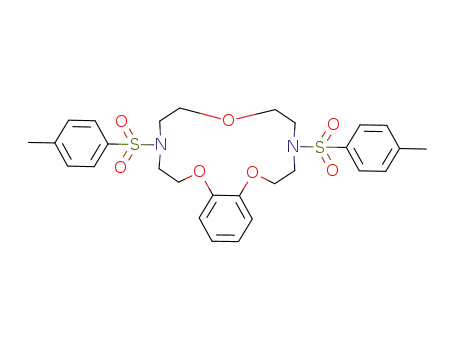 8,14-Bis-(toluene-4-sulfonyl)-7,8,9,10,13,14,15,16-octahydro-6H,12H-5,11,17-trioxa-8,14-diaza-benzocyclopentadecene