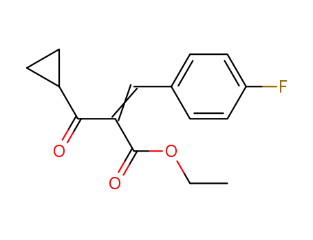 Molecular Structure of 137586-94-8 (Cyclopropanepropanoic acid, a-[(4-fluorophenyl)methylene]-b-oxo-,
ethyl ester)