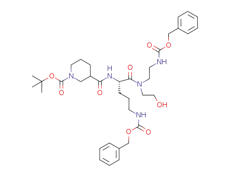 tert-butyl 3-[(3S)-3-(3-{[(benzyloxy)carbonyl]amino}propyl)-5-(2-hydroxyethyl)-4,9-dioxo-11-phenyl-10-oxa-2,5,8-triazaundecan-1-oyl]piperidine-1-carboxylate