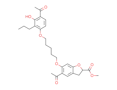 rac-5-acetyl-6-<<5-(4-acetyl-3-hydroxy-2-propylphenoxy)pentyl>oxy>-2,3-dihydrobenzofuran-2-carboxylic acid methyl ester