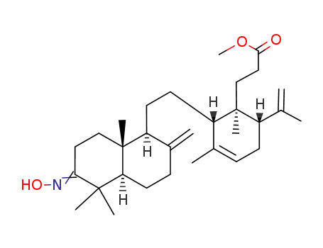 3-[(1S,2S,6S)-2-(2-{(1S,4aR,8aR)-6-[(E)-Hydroxyimino]-5,5,8a-trimethyl-2-methylene-decahydro-naphthalen-1-yl}-ethyl)-6-isopropenyl-1,3-dimethyl-cyclohex-3-enyl]-propionic acid methyl ester