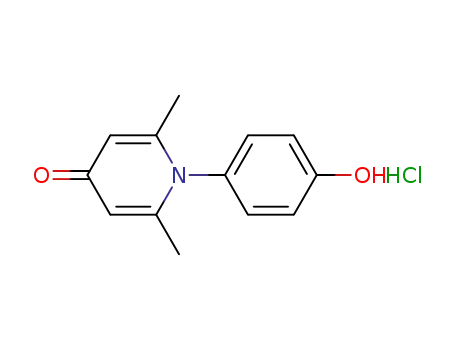 Molecular Structure of 821789-66-6 (4(1H)-Pyridinone, 1-(4-hydroxyphenyl)-2,6-dimethyl-, hydrochloride)