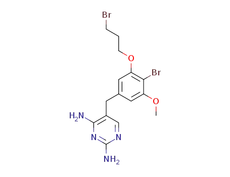 2,4-diamino-5-<4-bromo-3-(bromopropoxy)-5-methoxy-benzyl>pyrimidine