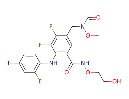 Benzamide,
3,4-difluoro-2-[(2-fluoro-4-iodophenyl)amino]-5-[(formylmethoxyamino)
methyl]-N-(2-hydroxyethoxy)-