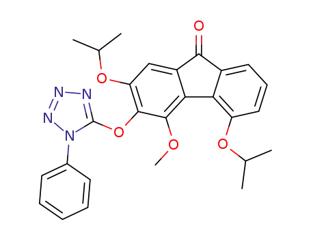 9H-Fluoren-9-one,
4-methoxy-2,5-bis(1-methylethoxy)-3-[(1-phenyl-1H-tetrazol-5-yl)oxy]-